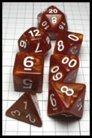 Dice : Dice - Dice Sets - QMay Brown Swirl with White Numerals - Amazon 2023
